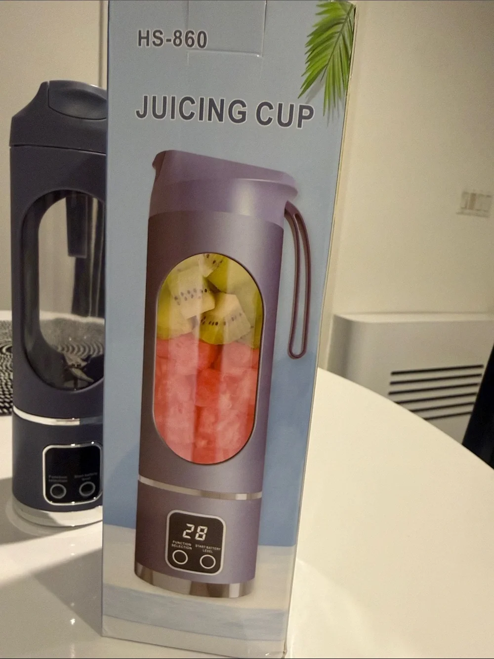 Portable Juicing Cup HS-860 450ml Gray  Color NWT